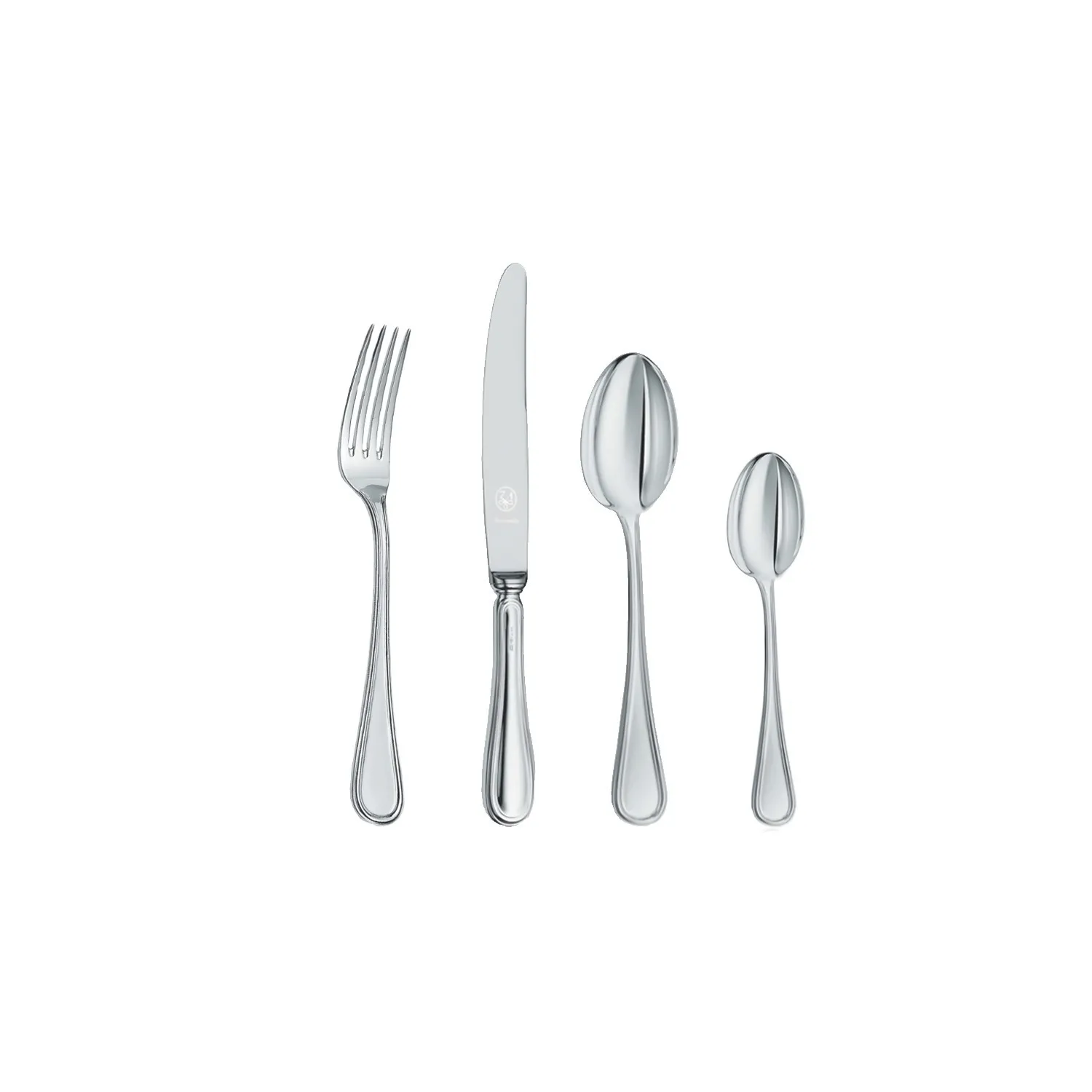 Set tacamuri argint masiv Inglese, 24 piese