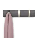 Cuier cu 3 carlige rabatabile Umbra Flip gri